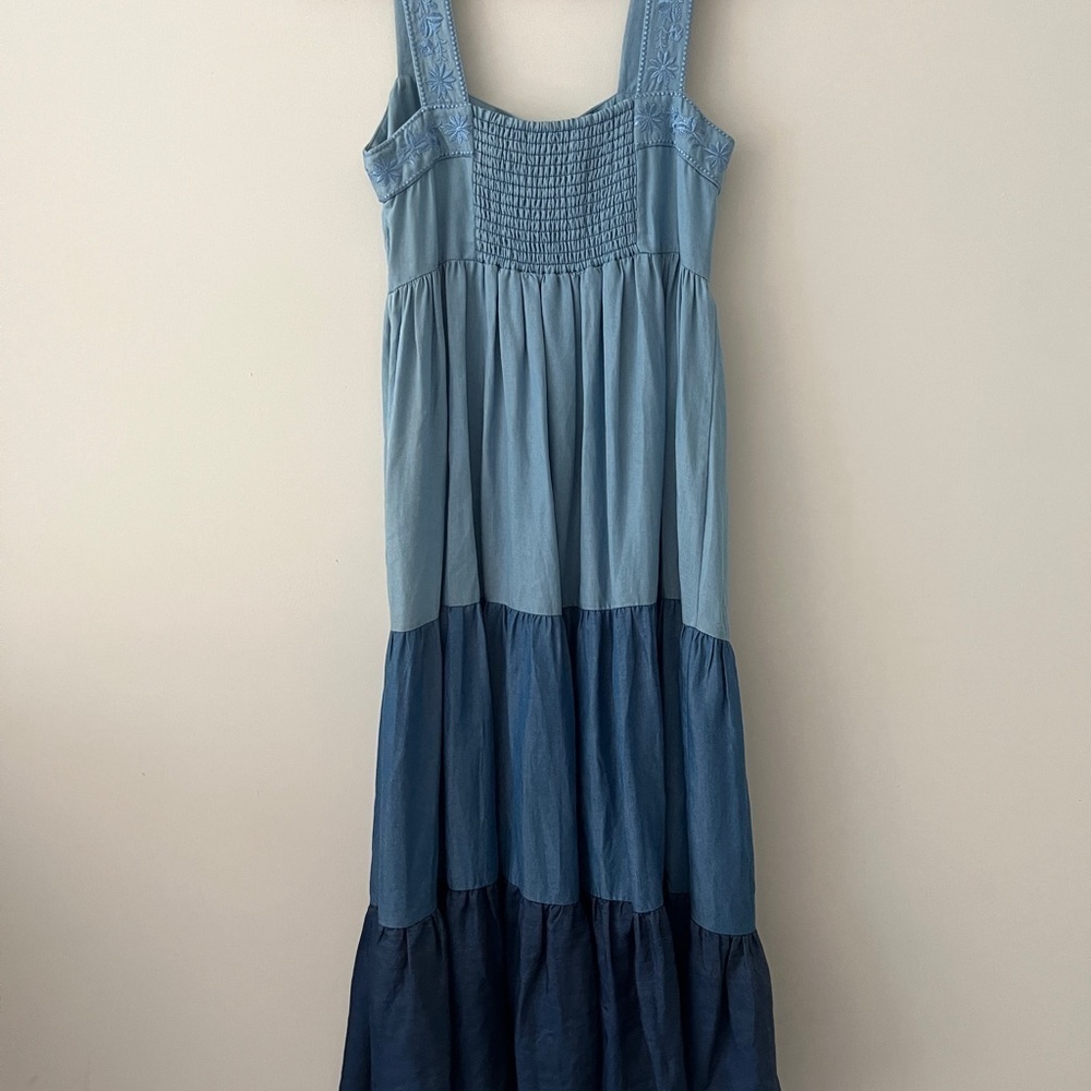 kate spade Light to Dark Blue Tiered Maxi Dress - Picture 5 of 9